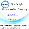 Consolidación de LCL de Shantou Port a Port Moresby